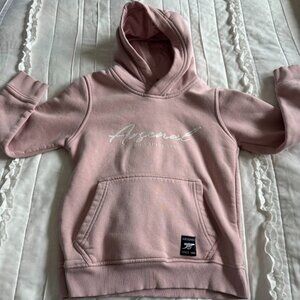 Gunner's Arsenal Football Club Official 6/7 Youth Pink Hooded Sweatshirt